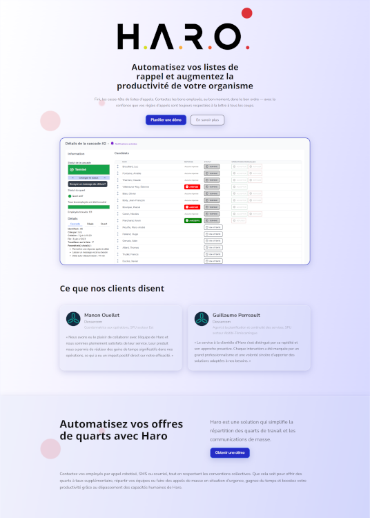 Site web Haro
