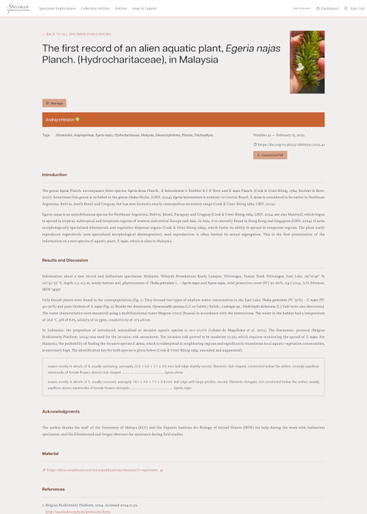Image de l'application Specimen Micropublications