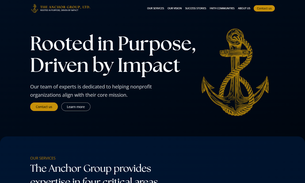 Image du site web de The Anchor Group Ltd.