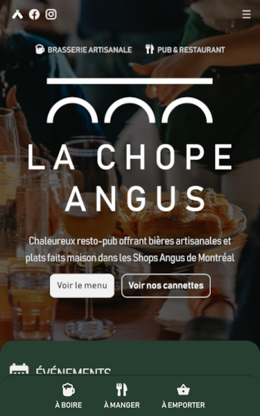 Image du site web de la Chope Angus